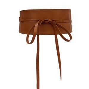 Luxe Vegan Leather Wide Wrap Wrap Belt